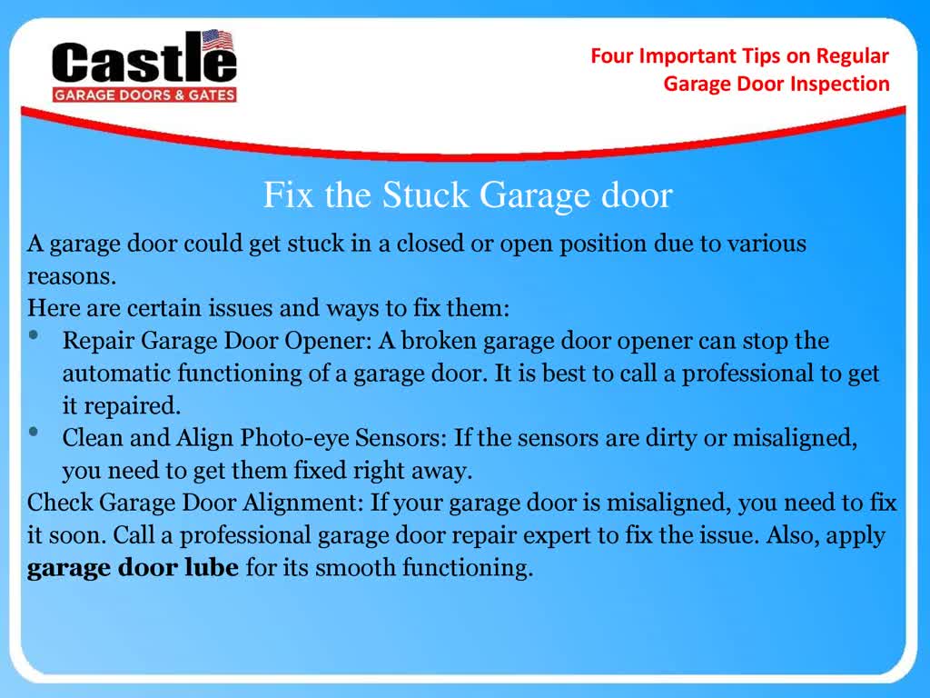 Four Important Tips on Regular Garage Door Inspection