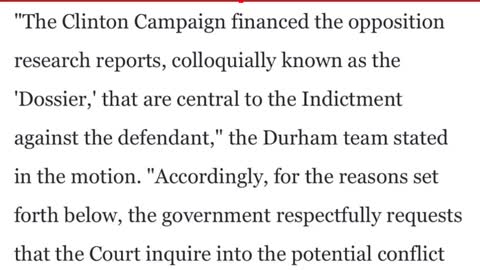 Durham is after Clinton