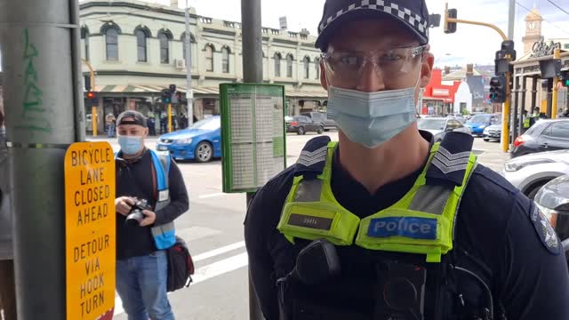 Victoria Police in action - Melbourne - Australia 28.12.2021