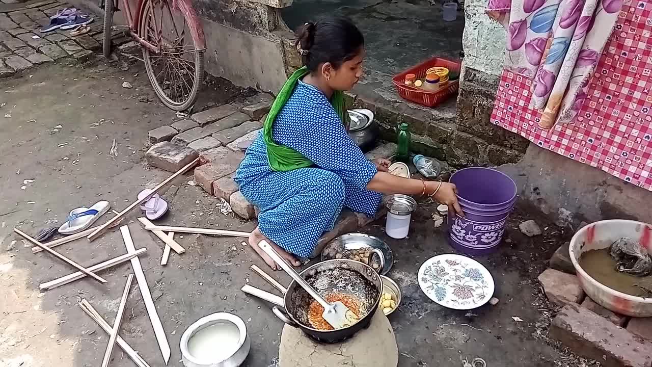 Rural area lifestyle of cooking