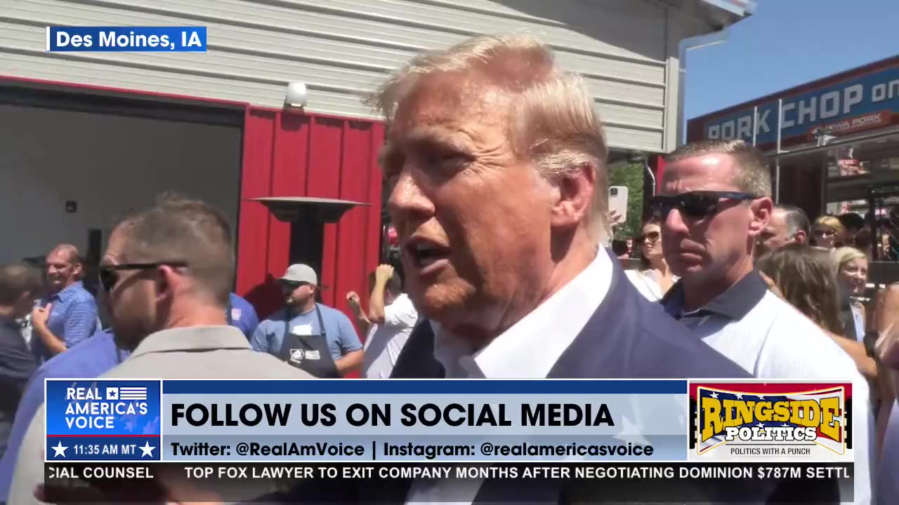 PRESIDENT TRUMP ENTERS IOWA STATE FAIR