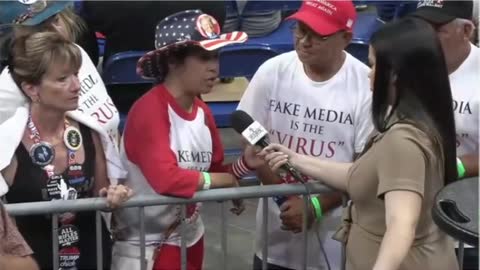 MAGA refugees from Communism @ Trump rally (Right Side Broadcasting)