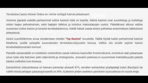 Parhaimmat Online Kasinobonukset