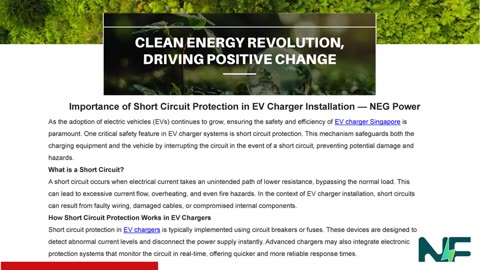 Importance of Short Circuit Protection in EV Charger Installation — NEG Power