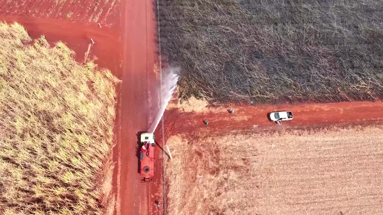 Farmland in Brazil scorched by wildfire