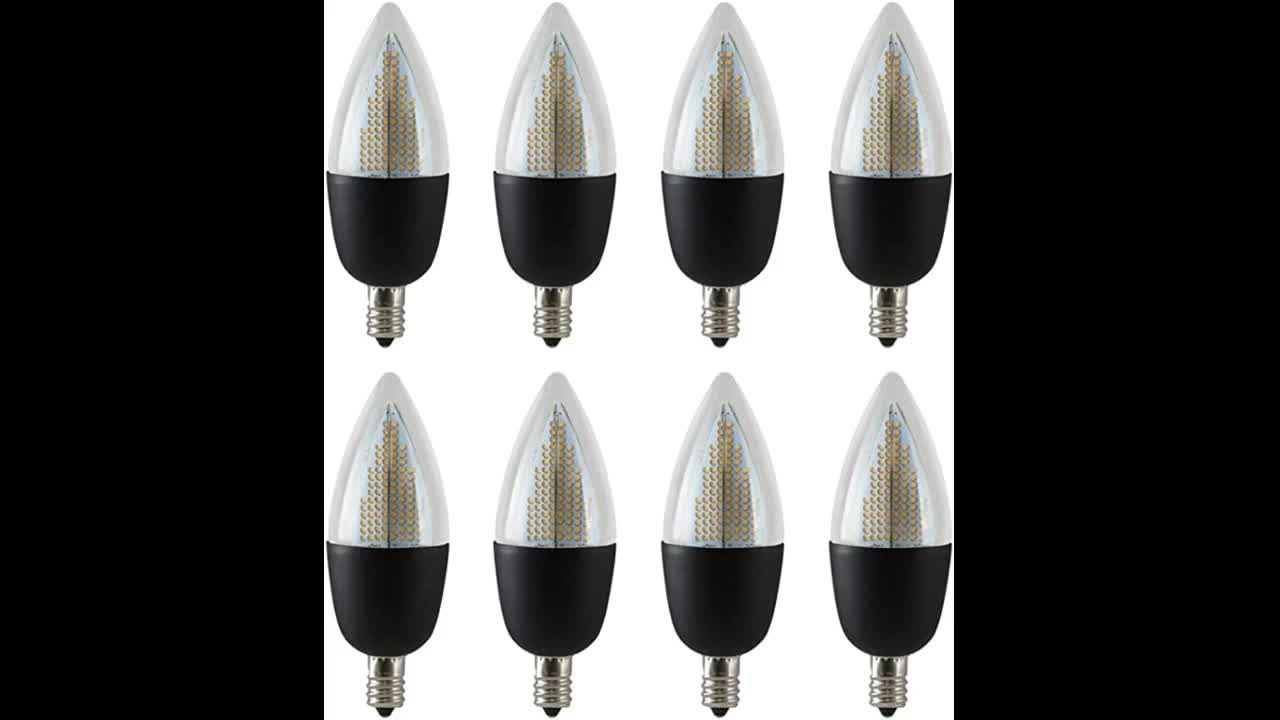 Review: Euri Lighting Flickering Flame Bulb, ECA9.5-2120fcb, Decorative CA9.5 Candelabra E12 Ba...