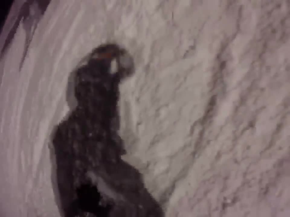 Skier boarder ski lift faceplant