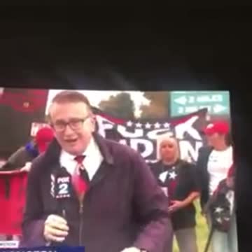 "F*ck Joe Biden" News gets CAUGHT standing in front of Trump supporters