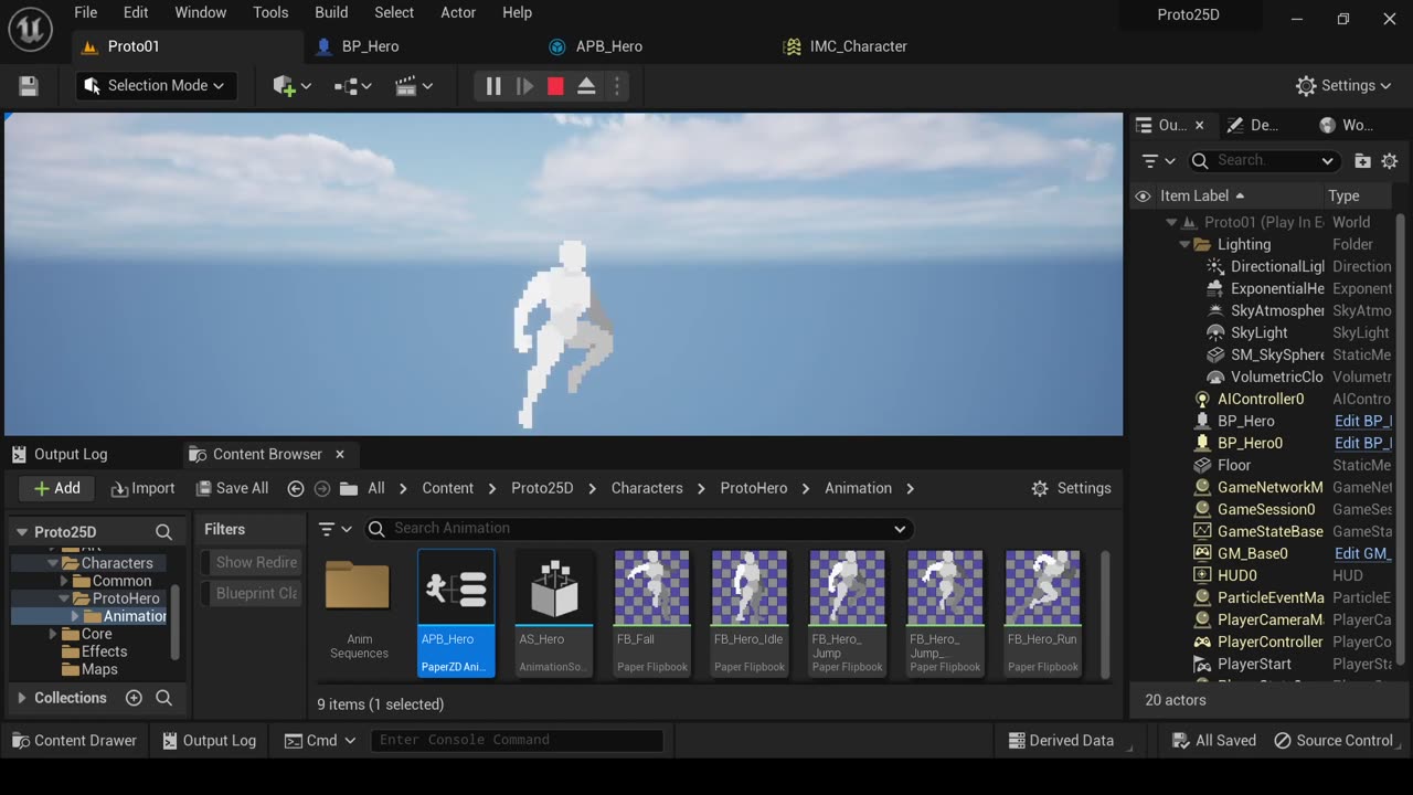 Unreal Engine 4 PaperZD Character Movement With Velocity