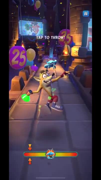 Frosty Crab Battle Run Gameplay On Temple Ruins - Crash Bandicoot: On The Run! (Season 5 Boss)