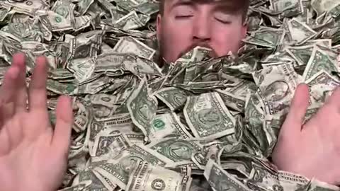 Mr Beast Filled A Swimming Pool With Money #mrbeast