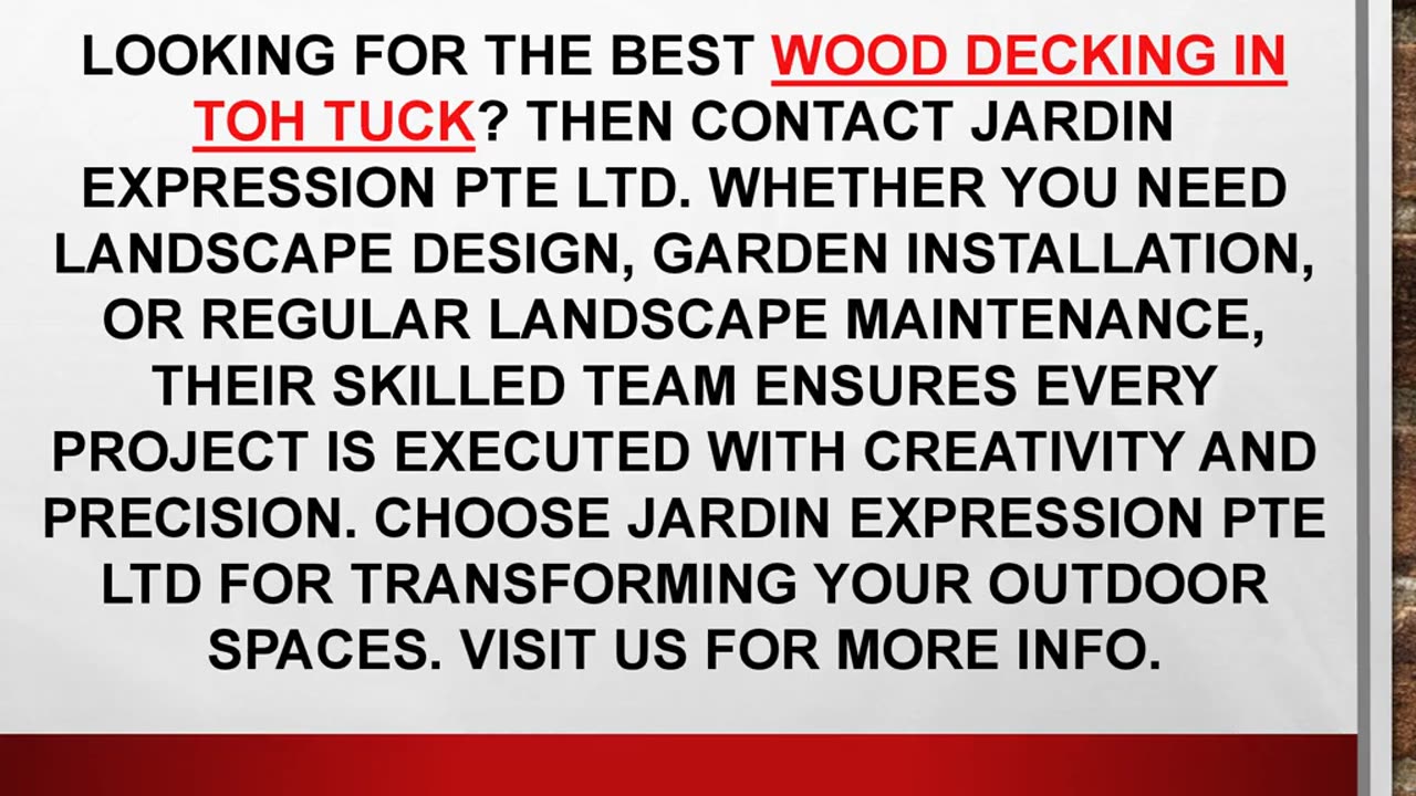 Best Wood Decking in Toh Tuck