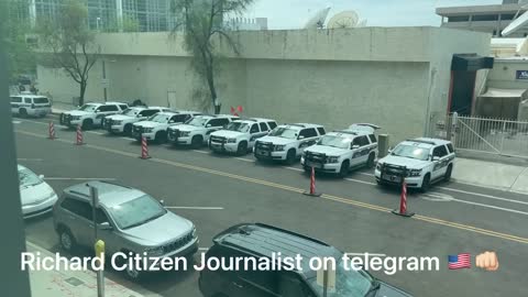 Véhicules de police convention de Donald Trump en Arizona