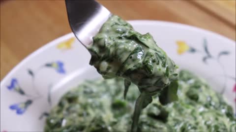 Creamed Spinach Easy Side Dish Recipe