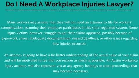 Austin Workplace Injury Lawyer