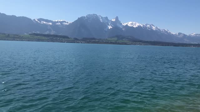 4K Oberhofen Thunersee Switzerland. Du lịch Thụy sỉ. ประเทศสวิสเซอร์แลนด์.