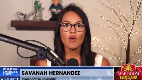 Savanah Hernandez: Biden is human and child trafficking.