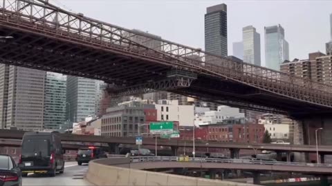 President Trump en route to the New York County Courthouse