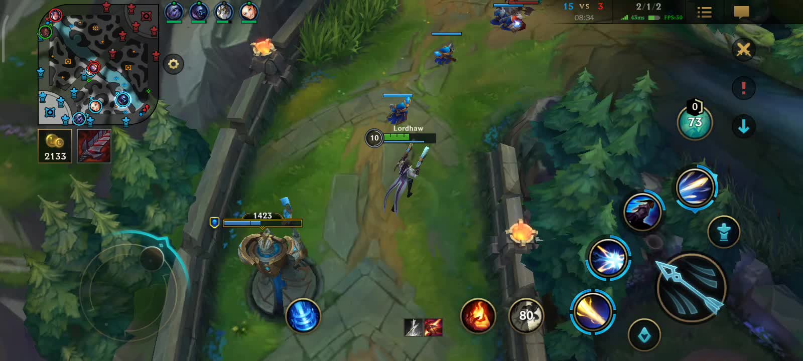 League Of Legends Wildrift Lucian kill top