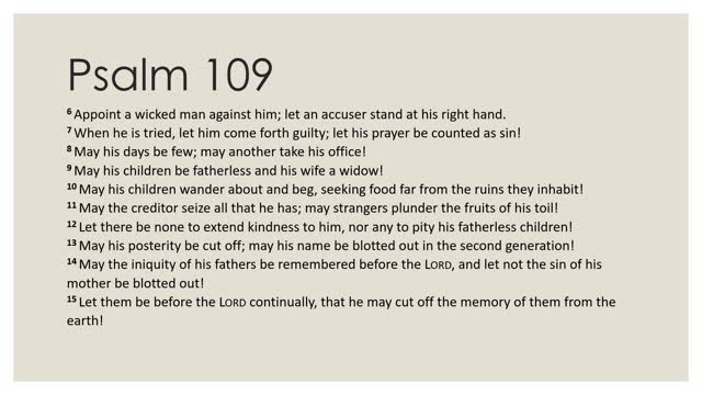 Psalm 109 Devotion