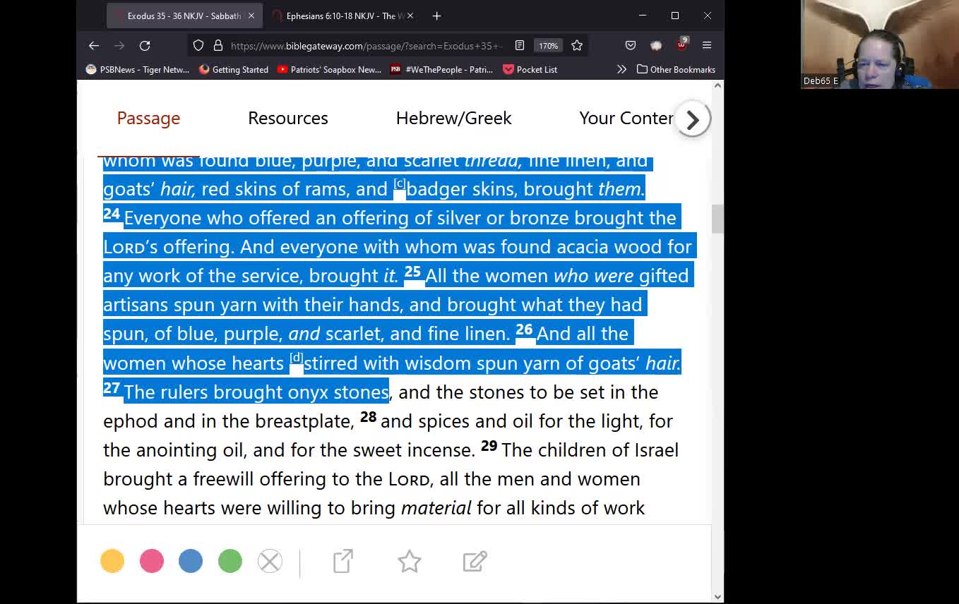 Journey Through The Bible -- Episode 61 -- Sabbath Regulations to Artisans Called by Jehovah