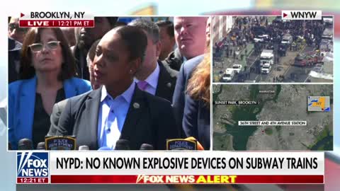 NYC Police Commissioneris asked why the attack on a New York subway is being connected to gun violence and not terrorism