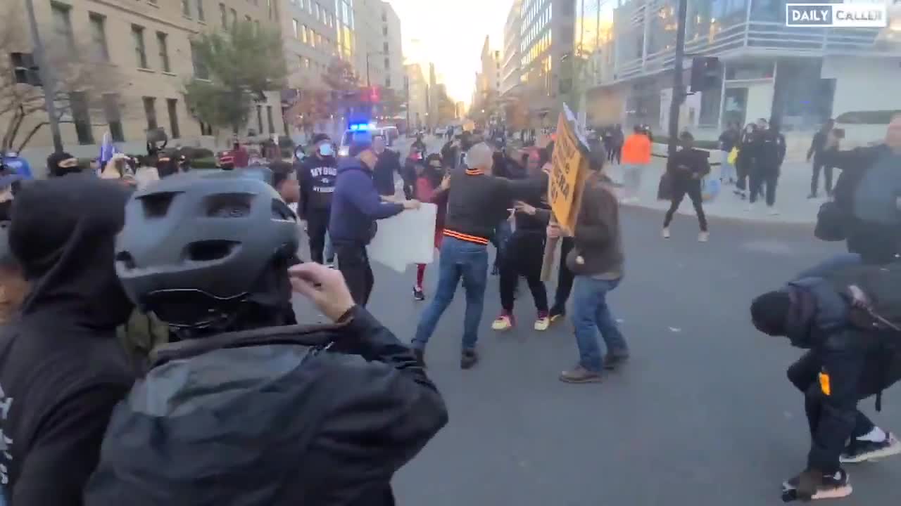 BLM-antifa Attack People Leaving DC Million MAGA March