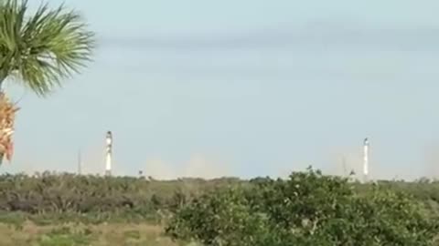 Space X falcon stages landing