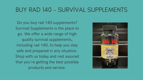 Buy Rad 140 - Survival Supplements