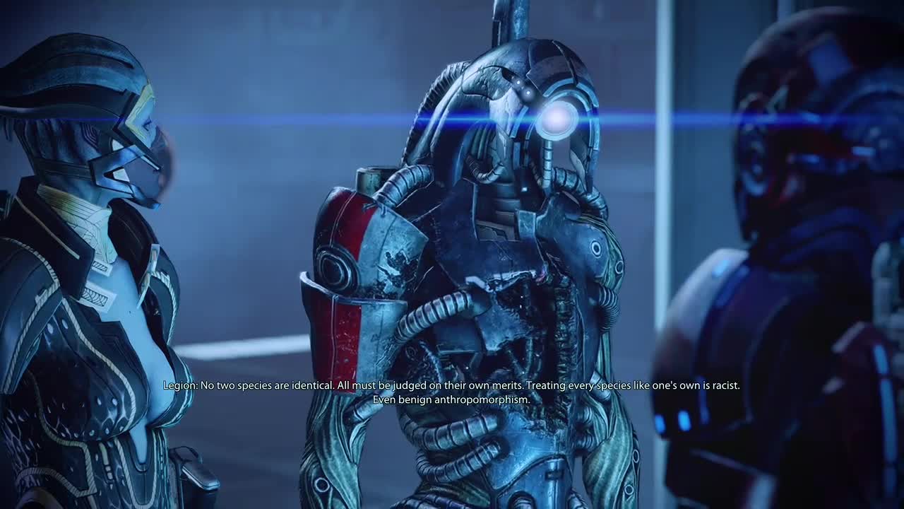 Breaking into heretics and Samara questions Legion's view