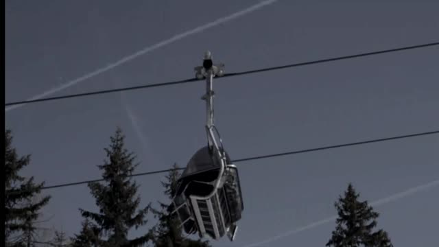 Cable cars in the mountains