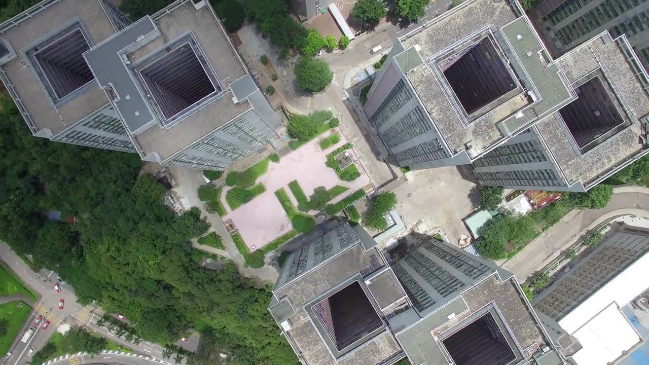 City video with drone cemes
