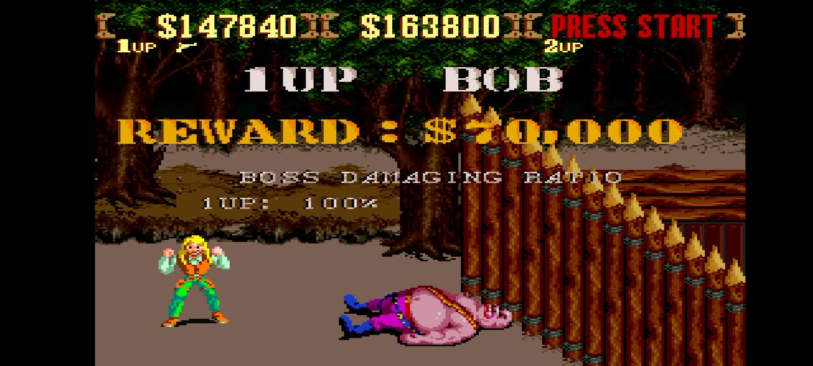 Zeroing Sunset Riders snes version with the character (BOB).