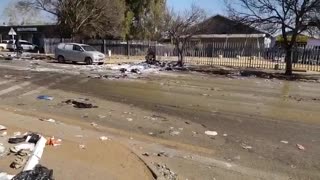 Sewerage, rubbish dumped in Bronkhorstspruit streets.