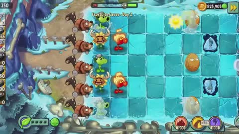 Plants vs Zombies 2 Frostbite Caves - Day 2