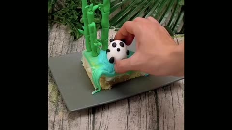 como fazer bolo de panda bebê