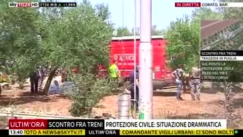 Aftermath of deadly train crash in Italy