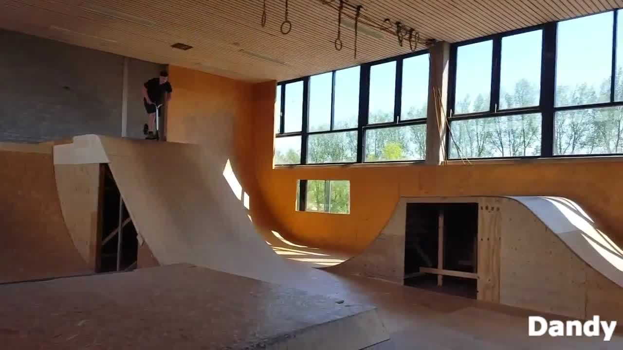 Wooden scooter ramp mat fall