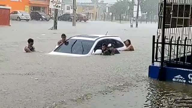 Aguacero en Cartagena