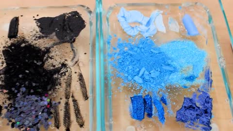 Mixing Makeup Eyeshadow Into Slime ! Black vs Blue Special Series Part 34 Satisf (1)