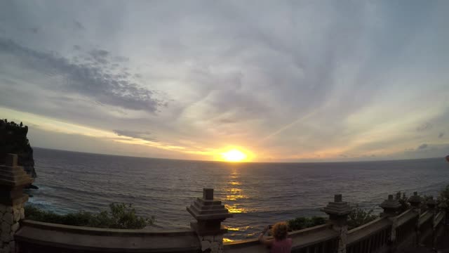 Sunset time-lapse taken from the cliff