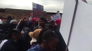 Saftu members picketing over a wage dispute in Centurion