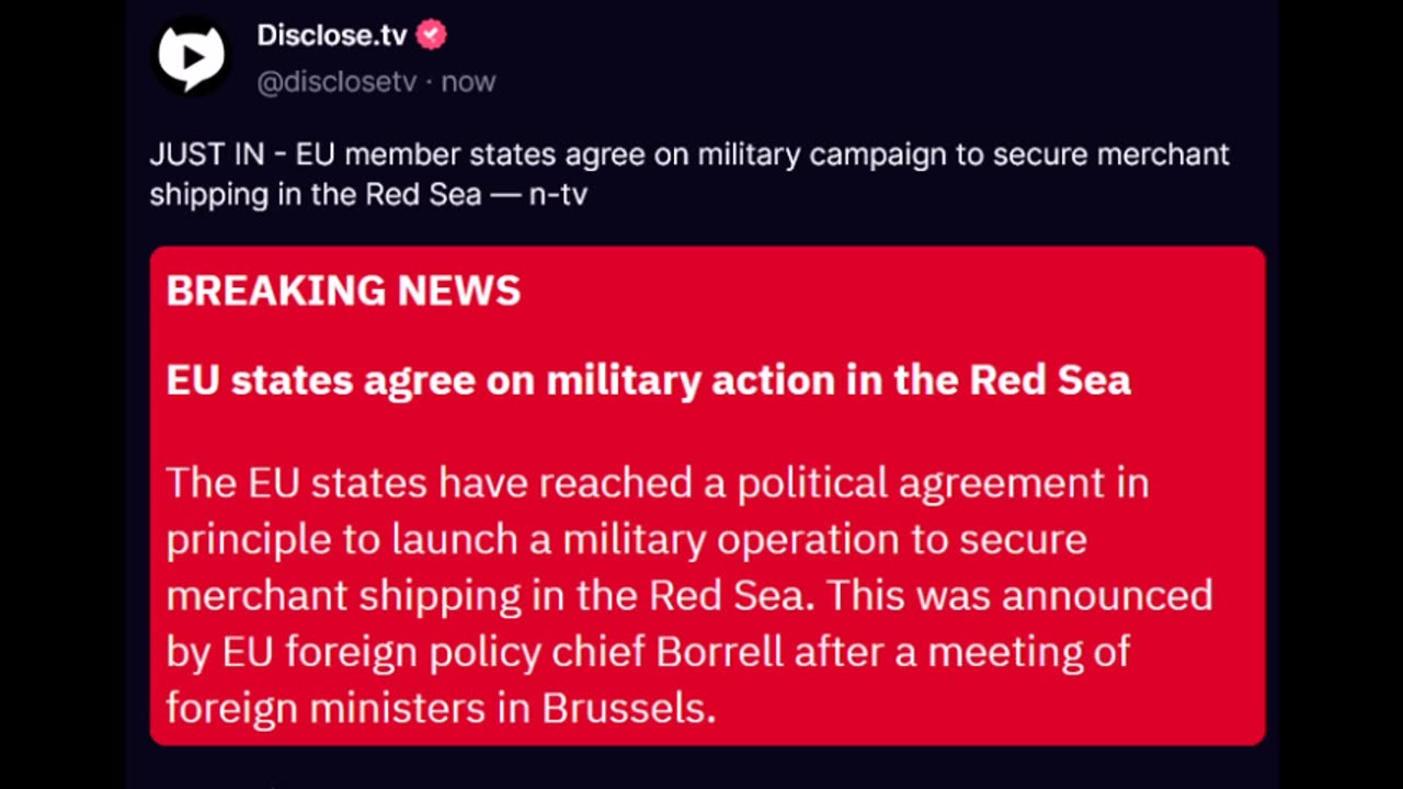 EU military action in the Red Sea