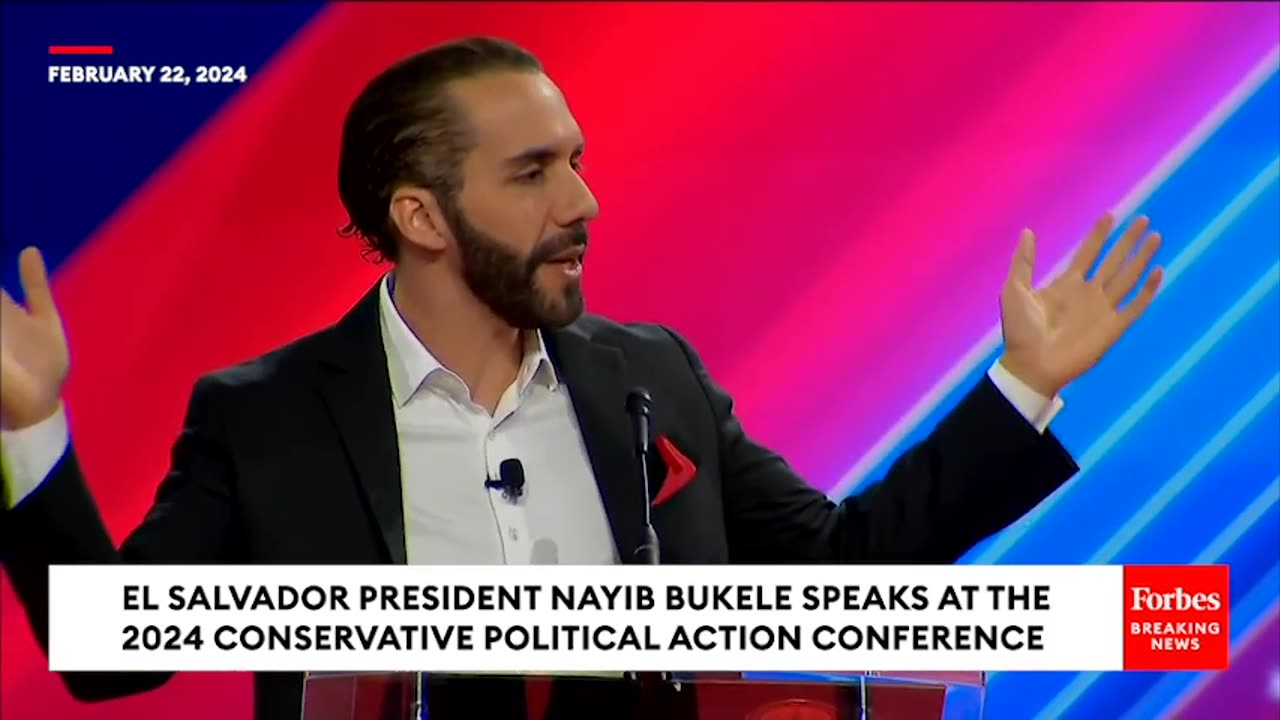 [2024-02-20] El Salvador President Nayib Bukele Warns Of 'Dark Forces' In Anti-Crime Speech At CPAC