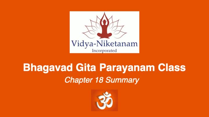 Bhagavad Gita Chapter 18 Summary May 2021