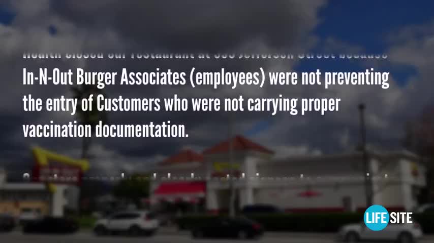 USA | In-N-Out-Burger Doubles Down Against Discriminatory COVID Mandates