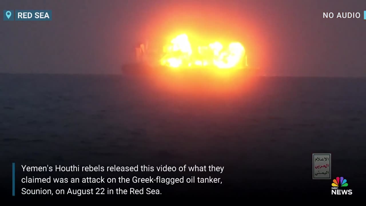 WATCH Oil tanker explodes in the Red Sea Yemens Houthi rebels say