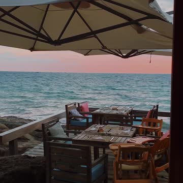 Tables and Chairs on the Beachside