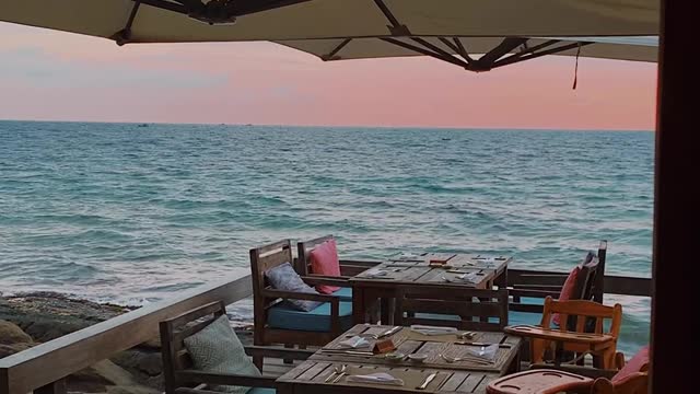 Tables and Chairs on the Beachside