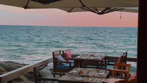 Tables and Chairs on the Beachside